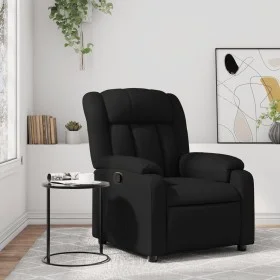 Sillón reclinable de cuero sintético negro de , Sillones - Ref: Foro24-373560, Precio: 221,05 €, Descuento: %
