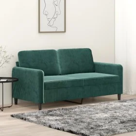 Sofá de 2 plazas de terciopelo verde oscuro 140 cm de , Sofás - Ref: Foro24-359444, Precio: 223,93 €, Descuento: %