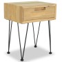 Mesita de noche de teca maciza 40x30x50 cm de vidaXL, Mesitas de noche - Ref: Foro24-244576, Precio: 80,85 €, Descuento: %