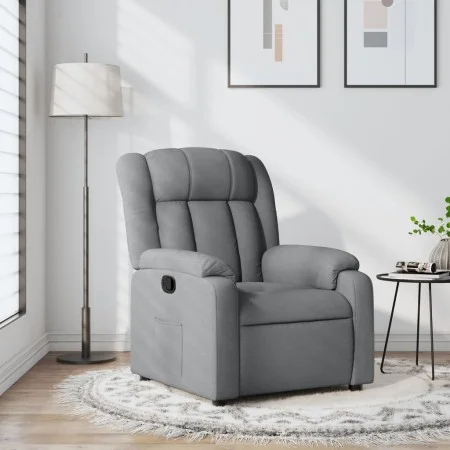 Sillón reclinable de tela gris claro de , Sillones - Ref: Foro24-373574, Precio: 234,44 €, Descuento: %