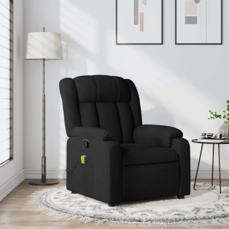 Sillón reclinable de masaje de tela negro de , Sillones - Ref: Foro24-373588, Precio: 218,94 €, Descuento: %