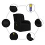 Sillón reclinable de masaje de tela negro de , Sillones - Ref: Foro24-373588, Precio: 218,94 €, Descuento: %