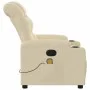 Sillón de masaje reclinable de tela crema de , Sillones - Ref: Foro24-374164, Precio: 270,51 €, Descuento: %