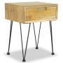 Mesita de noche de teca maciza 40x30x50 cm de vidaXL, Mesitas de noche - Ref: Foro24-244576, Precio: 80,85 €, Descuento: %