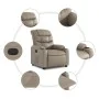 Sillón reclinable de cuero sintético color capuchino de , Sillones - Ref: Foro24-374139, Precio: 213,61 €, Descuento: %