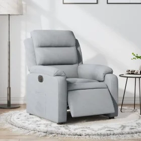 Sillón reclinable eléctrico tela gris claro de , Sillones - Ref: Foro24-3204956, Precio: 291,02 €, Descuento: %