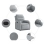 Sillón reclinable eléctrico tela gris claro de , Sillones - Ref: Foro24-3204956, Precio: 285,05 €, Descuento: %