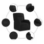 Sillón reclinable elevable cuero artificial negro de , Sillones - Ref: Foro24-3205150, Precio: 311,73 €, Descuento: %