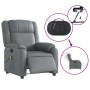 Sillón de masaje reclinable eléctrico cuero sintético gris de , Sillones - Ref: Foro24-3205146, Precio: 309,60 €, Descuento: %