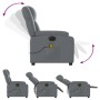 Sillón de masaje reclinable eléctrico cuero sintético gris de , Sillones - Ref: Foro24-3205146, Precio: 309,60 €, Descuento: %