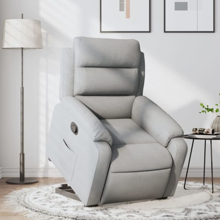 Sillón reclinable elevable de tela gris claro de , Sillones - Ref: Foro24-3204980, Precio: 305,60 €, Descuento: %