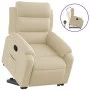 Sillón reclinable elevable de tela color crema de , Sillones - Ref: Foro24-3204989, Precio: 321,80 €, Descuento: %
