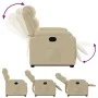 Sillón reclinable elevable de tela color crema de , Sillones - Ref: Foro24-3204989, Precio: 321,80 €, Descuento: %