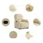 Sillón reclinable elevable de tela color crema de , Sillones - Ref: Foro24-3204989, Precio: 321,80 €, Descuento: %