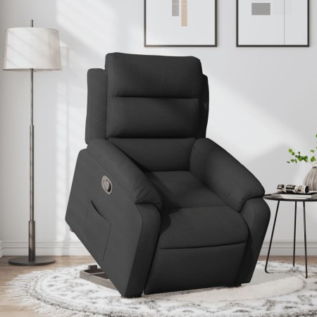 Sillón reclinable elevable tela negro de , Sillones - Ref: Foro24-3204982, Precio: 265,37 €, Descuento: %