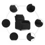 Sillón reclinable elevable tela negro de , Sillones - Ref: Foro24-3204982, Precio: 298,60 €, Descuento: %