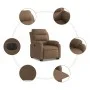Sillón eléctrico reclinable elevable de tela marrón de , Sillones - Ref: Foro24-3205008, Precio: 371,68 €, Descuento: %