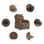 Sillón eléctrico reclinable elevable de tela marrón de , Sillones - Ref: Foro24-3205008, Precio: 345,96 €, Descuento: %