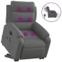 Sillón de masaje eléctrico reclinable elevable tela gris oscuro de , Sillones - Ref: Foro24-3205017, Precio: 386,67 €, Descue...