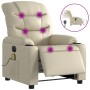 Sillón de masaje reclinable eléctrico cuero sintético crema de , Sillones - Ref: Foro24-3206593, Precio: 290,92 €, Descuento: %