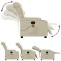 Sillón de masaje reclinable eléctrico cuero sintético crema de , Sillones - Ref: Foro24-3206593, Precio: 304,06 €, Descuento: %