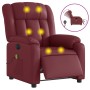 Sillón masaje reclinable eléctrico cuero sintético rojo tinto de , Sillones - Ref: Foro24-3205261, Precio: 269,19 €, Descuent...