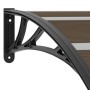 Marquesina de puerta PC negro 240x100 cm de vidaXL, Toldos - Ref: Foro24-45636, Precio: 94,48 €, Descuento: %