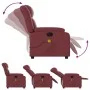 Sillón masaje reclinable eléctrico cuero sintético rojo tinto de , Sillones - Ref: Foro24-3205261, Precio: 258,42 €, Descuent...