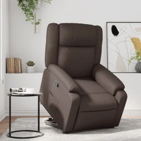 Sillón reclinable elevable cuero sintético marrón de , Sillones - Ref: Foro24-3205152, Precio: 327,31 €, Descuento: %