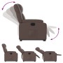 Sillón reclinable elevable cuero sintético marrón de , Sillones - Ref: Foro24-3205152, Precio: 272,21 €, Descuento: %