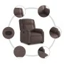 Hochklappbarer Liegesessel aus braunem Kunstleder von , Sessel - Ref: Foro24-3205152, Preis: 327,31 €, Rabatt: %