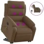 Sillón de masaje eléctrico reclinable elevable tela marrón de , Sillones - Ref: Foro24-3205020, Precio: 389,39 €, Descuento: %