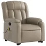 Sillón reclinable masaje pie cuero artificial color capuchino de , Sillones - Ref: Foro24-3205277, Precio: 309,76 €, Descuent...
