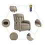 Sillón reclinable masaje pie cuero artificial color capuchino de , Sillones - Ref: Foro24-3205277, Precio: 309,76 €, Descuent...