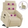 Silla de masaje reclinable de pie de tela color crema de , Sillones - Ref: Foro24-3205001, Precio: 345,89 €, Descuento: %