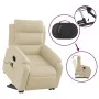 Silla de masaje reclinable de pie de tela color crema de , Sillones - Ref: Foro24-3205001, Precio: 345,89 €, Descuento: %