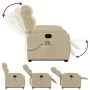Silla de masaje reclinable de pie de tela color crema de , Sillones - Ref: Foro24-3205001, Precio: 345,89 €, Descuento: %