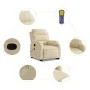 Silla de masaje reclinable de pie de tela color crema de , Sillones - Ref: Foro24-3205001, Precio: 345,89 €, Descuento: %