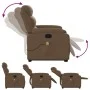 Silla de masaje reclinable de pie de tela marrón de , Sillones - Ref: Foro24-3204996, Precio: 346,75 €, Descuento: %