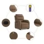 Silla de masaje reclinable de pie de tela marrón de , Sillones - Ref: Foro24-3204996, Precio: 346,75 €, Descuento: %