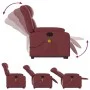 Sillón reclinable de masaje de pie cuero artificial rojo tinto de , Sillones - Ref: Foro24-3205275, Precio: 293,90 €, Descuen...