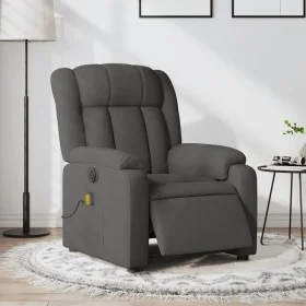 Sillón reclinable de masaje eléctrico tela gris oscuro de , Sillones - Ref: Foro24-3205305, Precio: 271,91 €, Descuento: %
