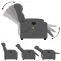 Sillón reclinable de masaje eléctrico tela gris oscuro de , Sillones - Ref: Foro24-3205305, Precio: 271,91 €, Descuento: %