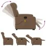 Silla de masaje reclinable de pie de tela marrón de , Sillones - Ref: Foro24-3205332, Precio: 321,73 €, Descuento: %