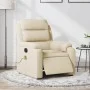 Sillón reclinable de masaje eléctrico tela color crema de , Sillones - Ref: Foro24-3204977, Precio: 307,51 €, Descuento: %