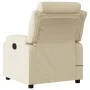 Sillón reclinable de masaje eléctrico tela color crema de , Sillones - Ref: Foro24-3204977, Precio: 307,51 €, Descuento: %