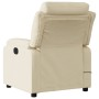 Sillón reclinable de masaje eléctrico tela color crema de , Sillones - Ref: Foro24-3204977, Precio: 280,43 €, Descuento: %