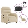 Sillón reclinable de masaje eléctrico tela color crema de , Sillones - Ref: Foro24-3204977, Precio: 280,43 €, Descuento: %