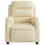 Sillón reclinable de masaje eléctrico tela color crema de , Sillones - Ref: Foro24-3204977, Precio: 307,51 €, Descuento: %