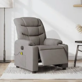 Sillón reclinable de masaje eléctrico tela gris taupe de , Sillones - Ref: Foro24-3206643, Precio: 290,57 €, Descuento: %